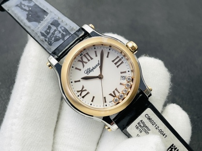 ショパール「Chopard」ハッピーダイヤモンド ハートレディース クォーツウォッチ36mm