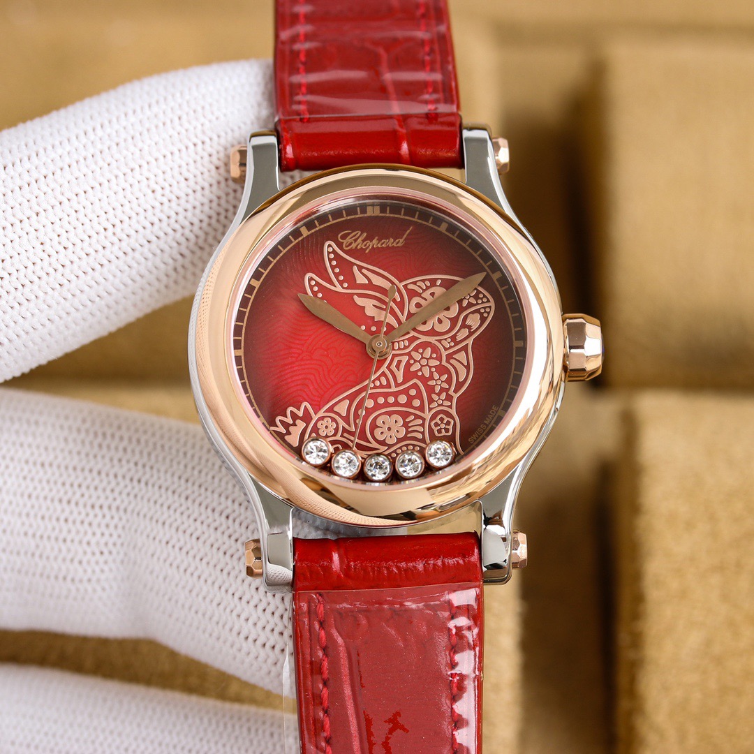 ショパール「Chopard」ハッピーダイヤモンド ウサギレディースウォッチ30mm
