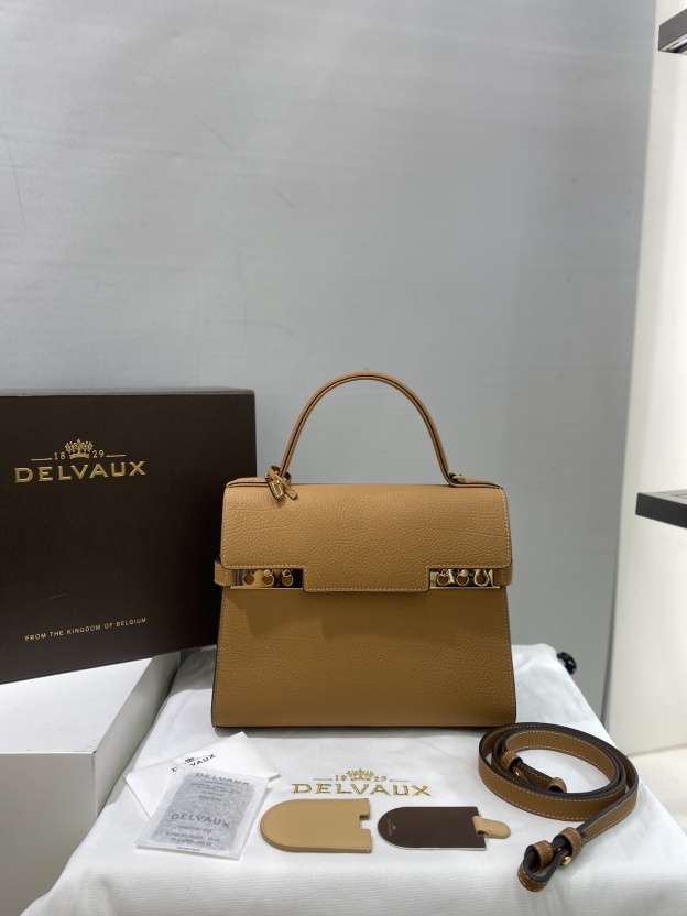 デルヴォー「Delvaux」Tempete MM 牛頸紋レザー ショルダーバッグ