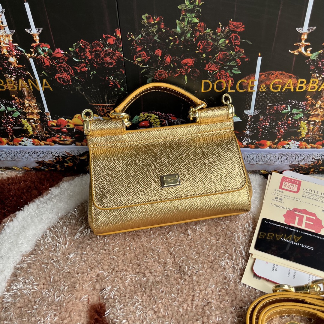 ドルチェ・アンド・ガッバーナ「D&G」レパードプリント プラチナバッグ