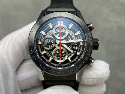 タグ・ホイヤー「TAG Heuer」カレラ ヒューアークロノグラフ 腕時計43mm