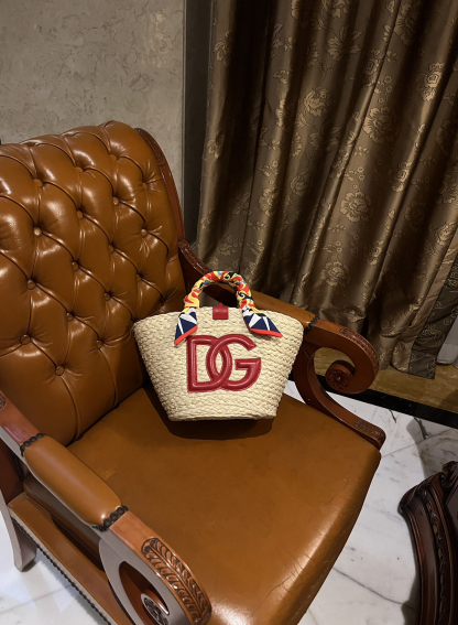 ドルチェ・アンド・ガッバーナ「D&G」ラタン&ジョーカード トートバッグ