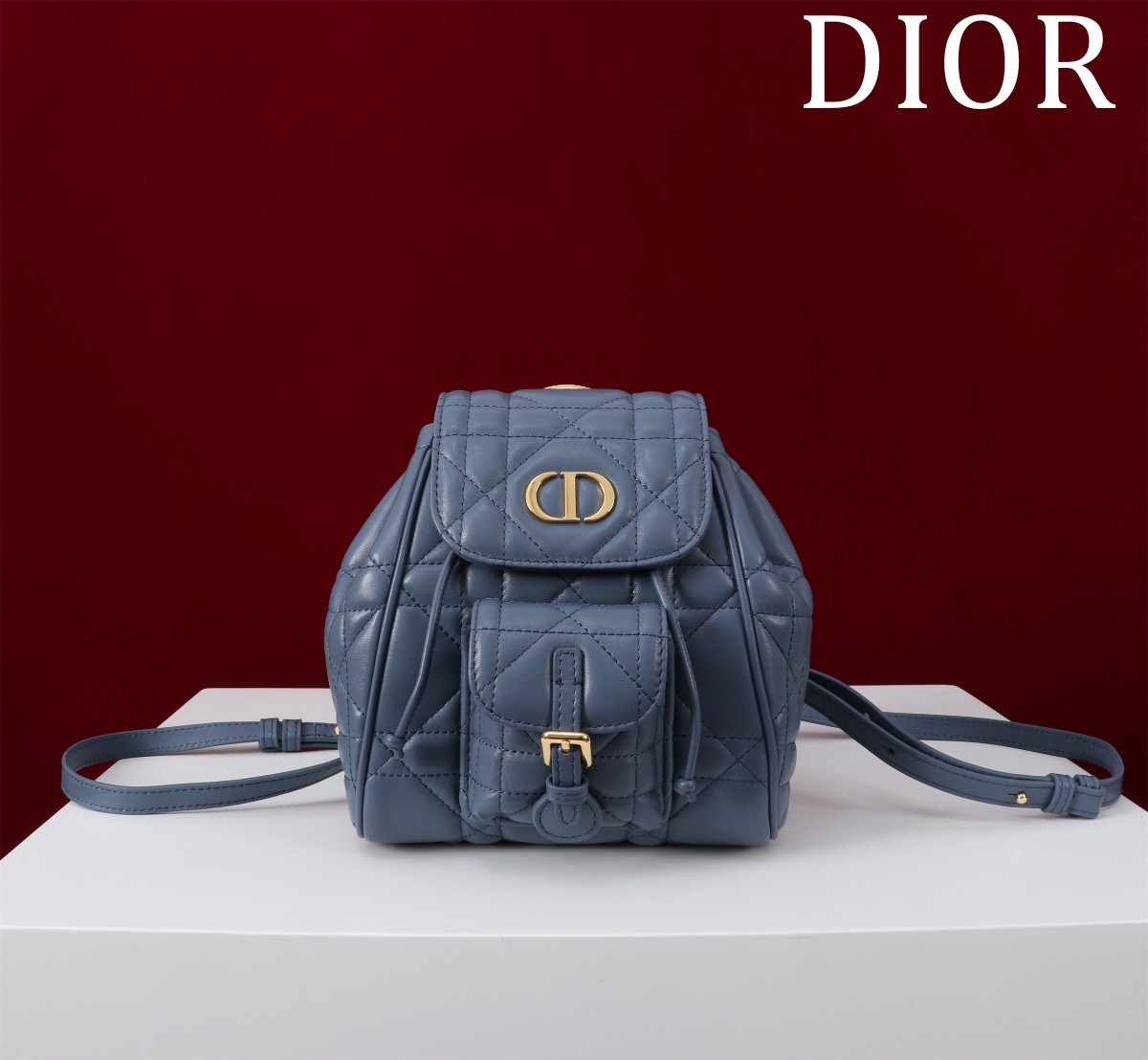 ディオール「Dior」カロ バックパック スモール ラージキャンバスキルト