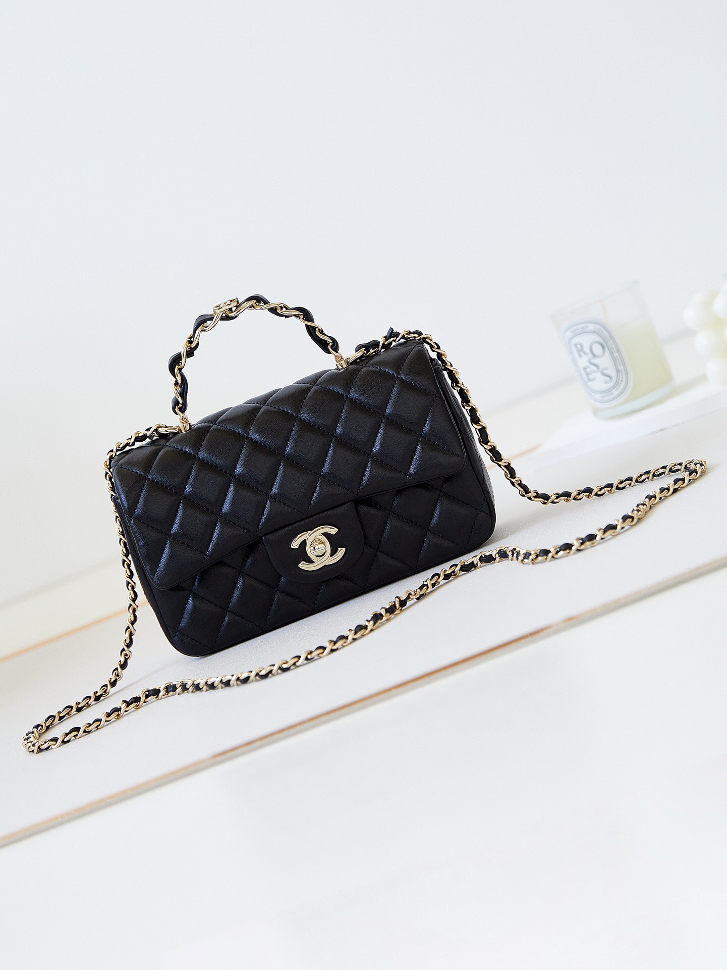 シャネル「Chanel」23K クラシックフラップ ミニ チェーン＆ハンドル ショルダーバッグ