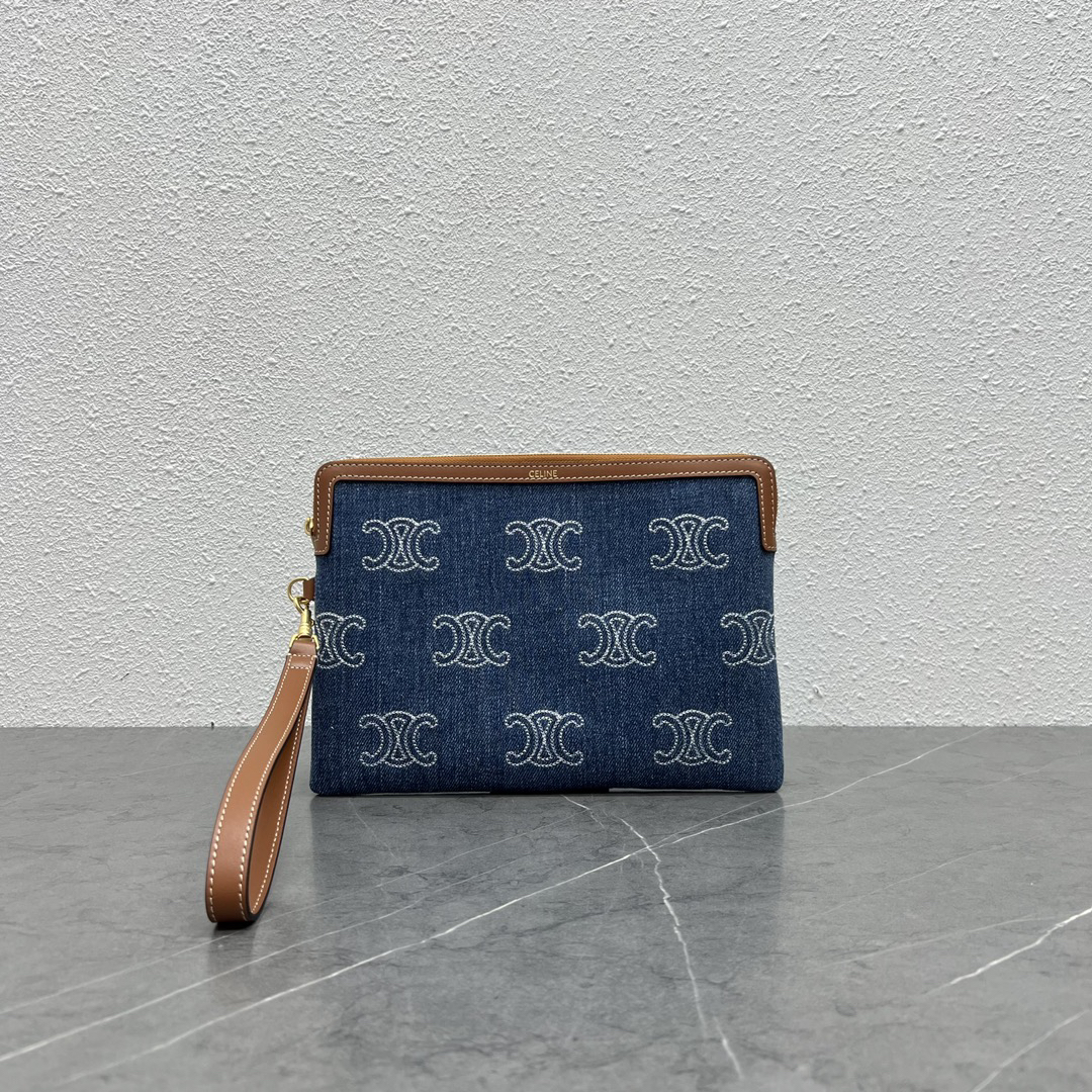 セリーヌ「Celine」CLASSIC FLAP レザー クラッチバッグ