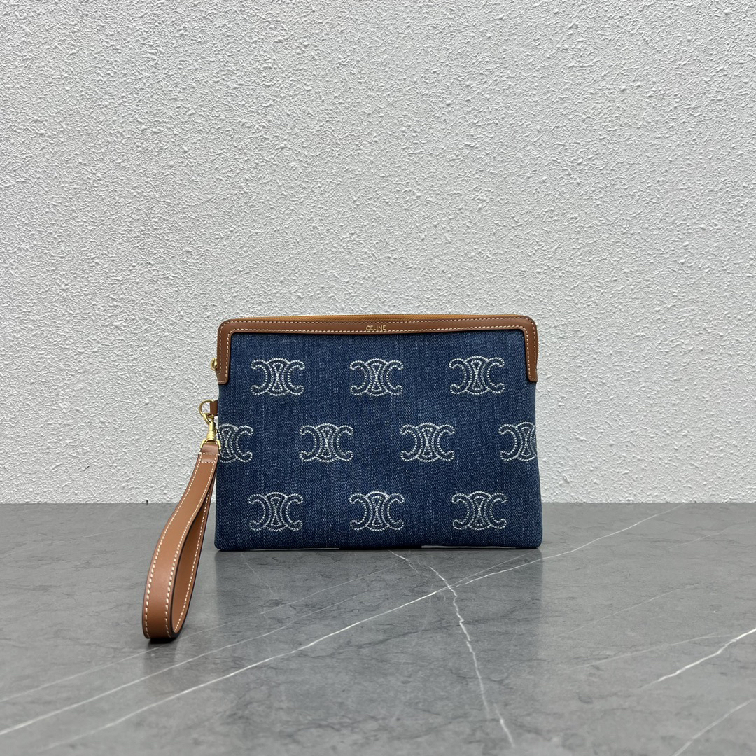 セリーヌ「Celine」CLASSIC FLAP レザー クラッチバッグ