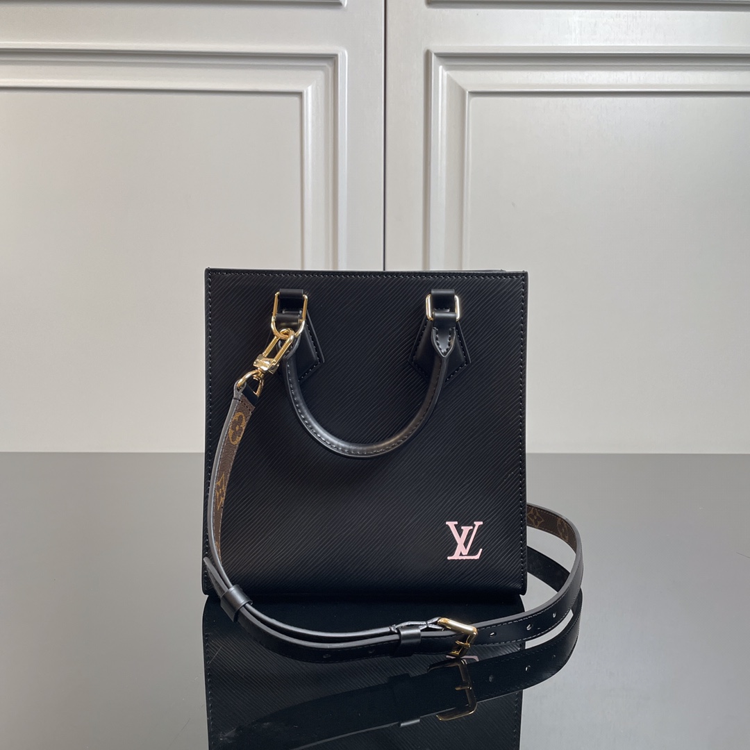 ルイ・ヴィトン「Louis Vuitton」Sac Plat BB レザー ハンドバッグ‌