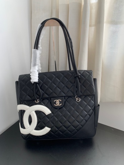 シャネル「Chanel」ヴィンテージ カンボン ショルダーバッグ レディース ラージサイズ