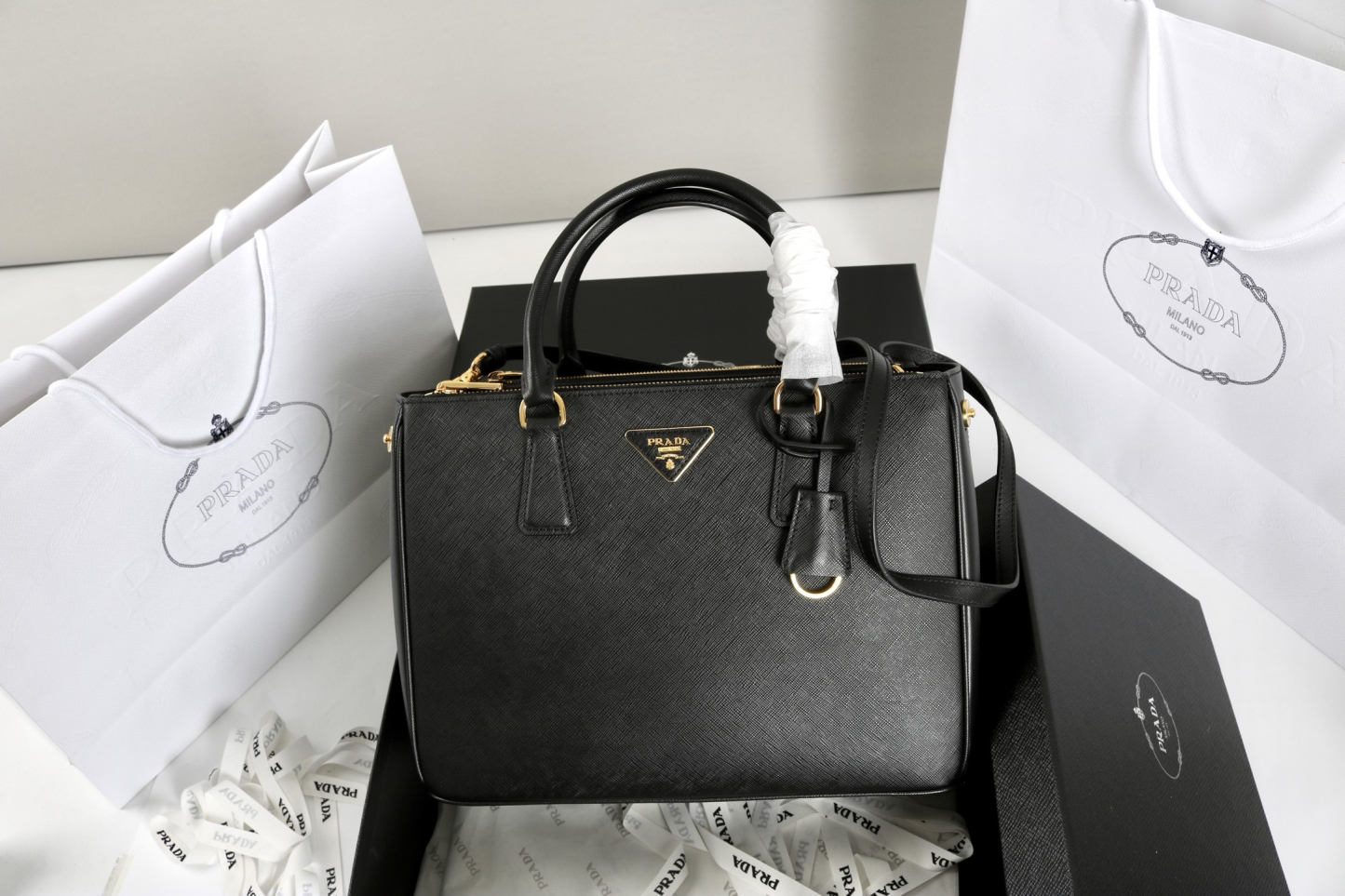 プラダ「Prada」 Galleria ミディアム レディースハンドバッグ