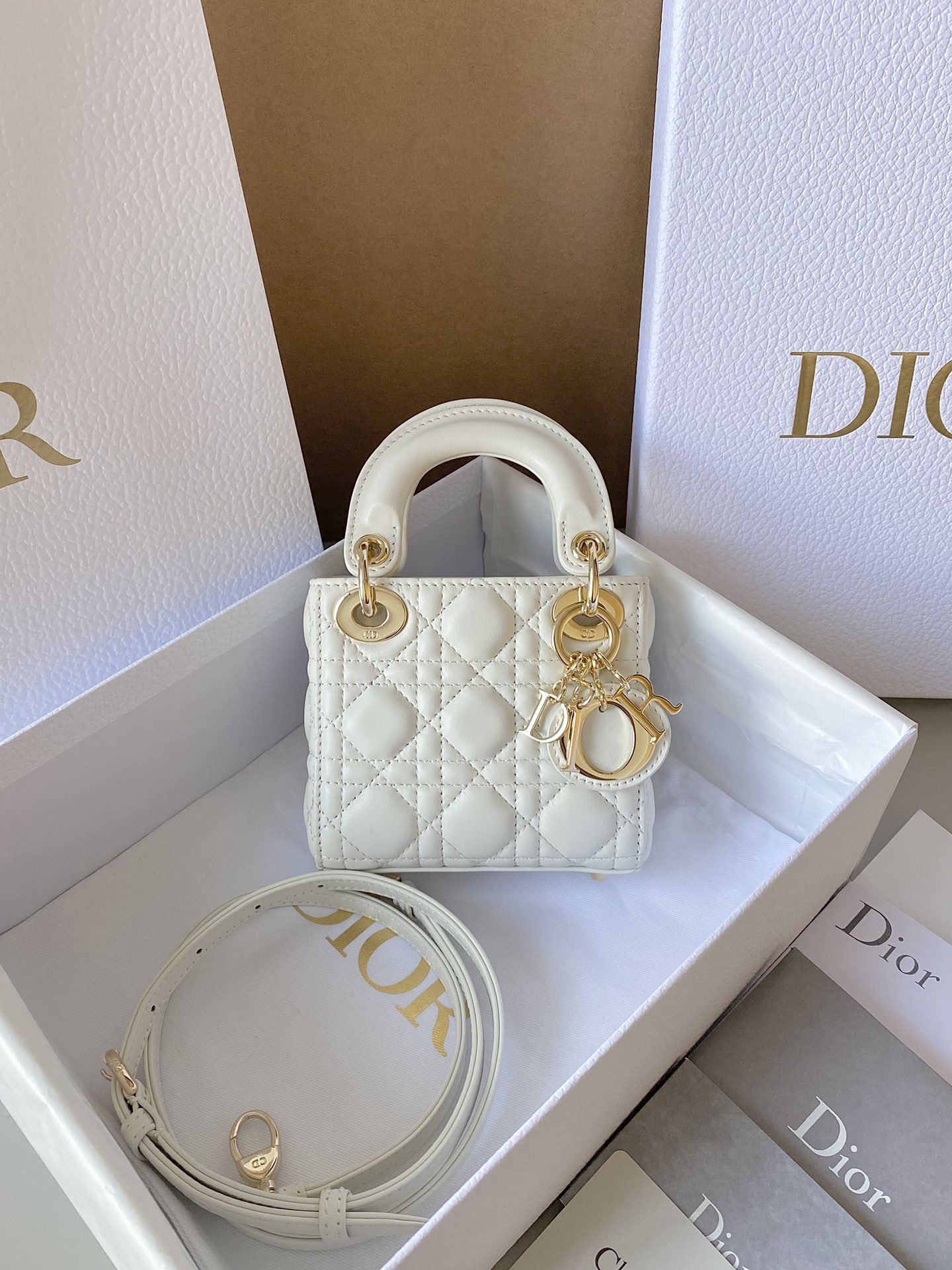 ディオール「Dior」LADYウルトラミニ レザー バッグ