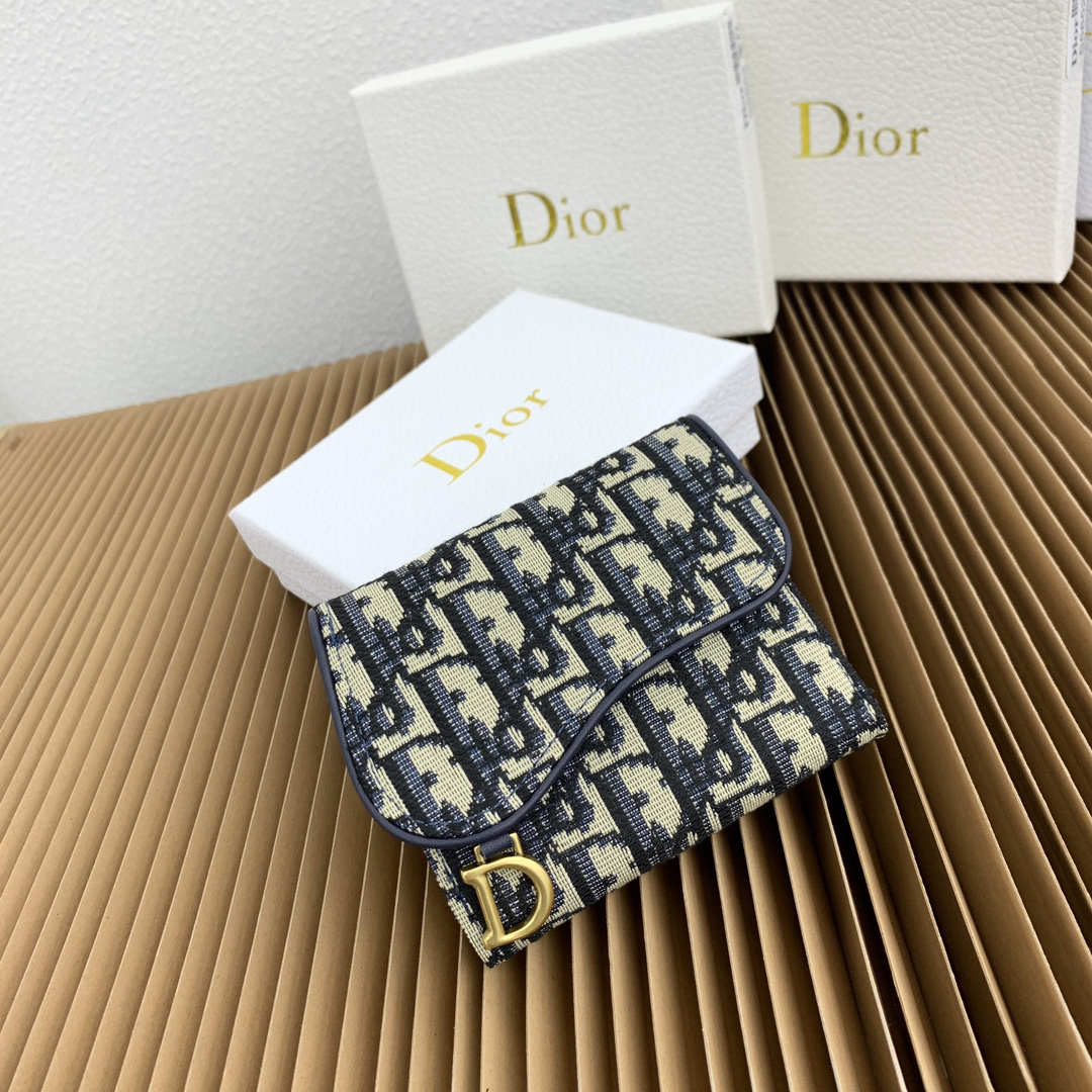 ディオール「Dior」サドル ロータス ウォレット オブリーク プリント