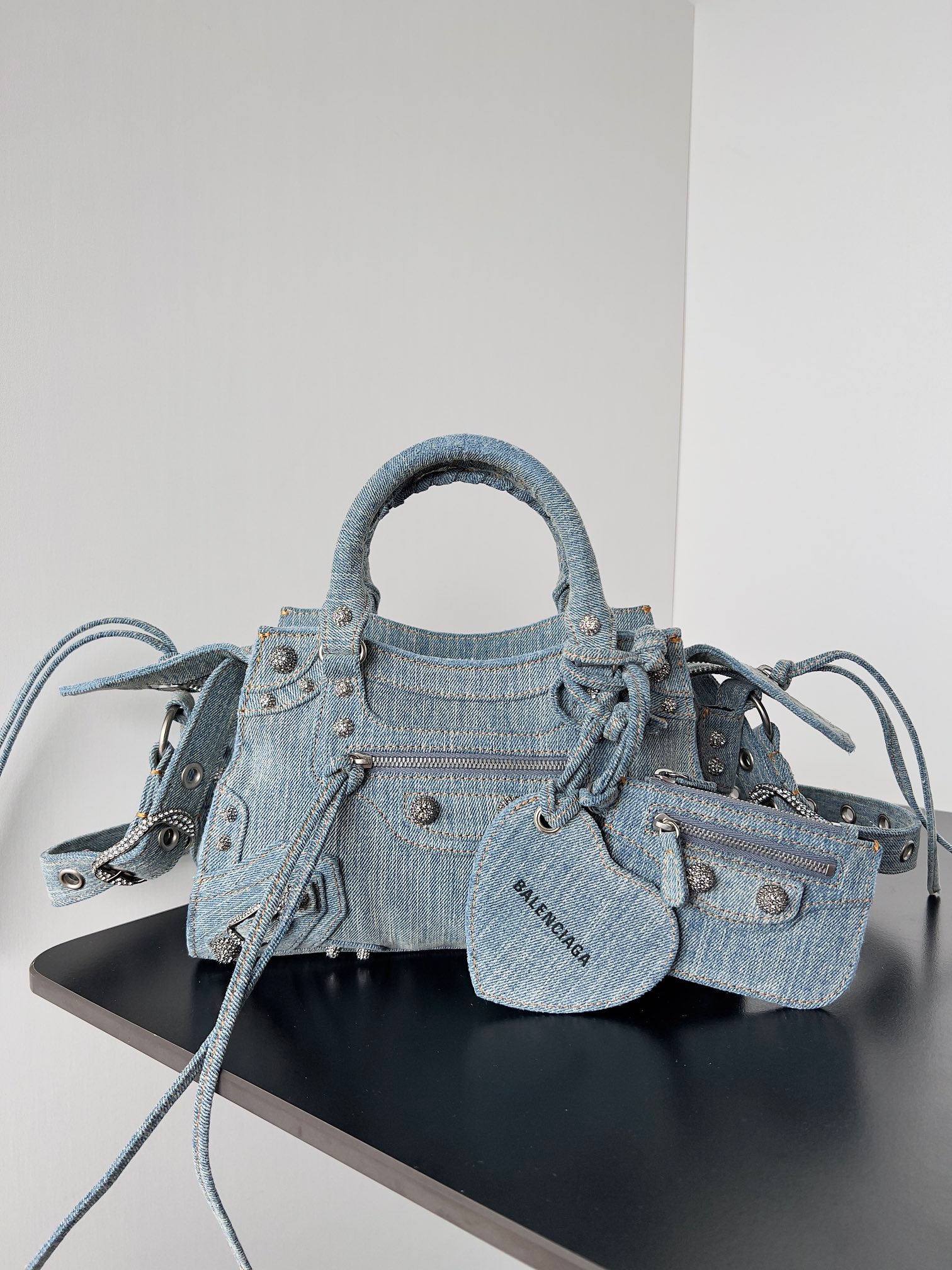 バレンシアガ「Balenciaga」Denim Motocross Bag