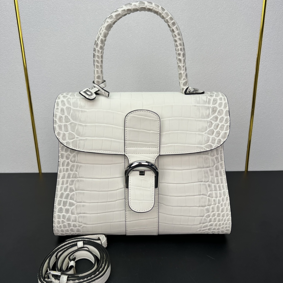 デルヴォー「Delvaux」Crocodile Embossed ショルダーバッグ