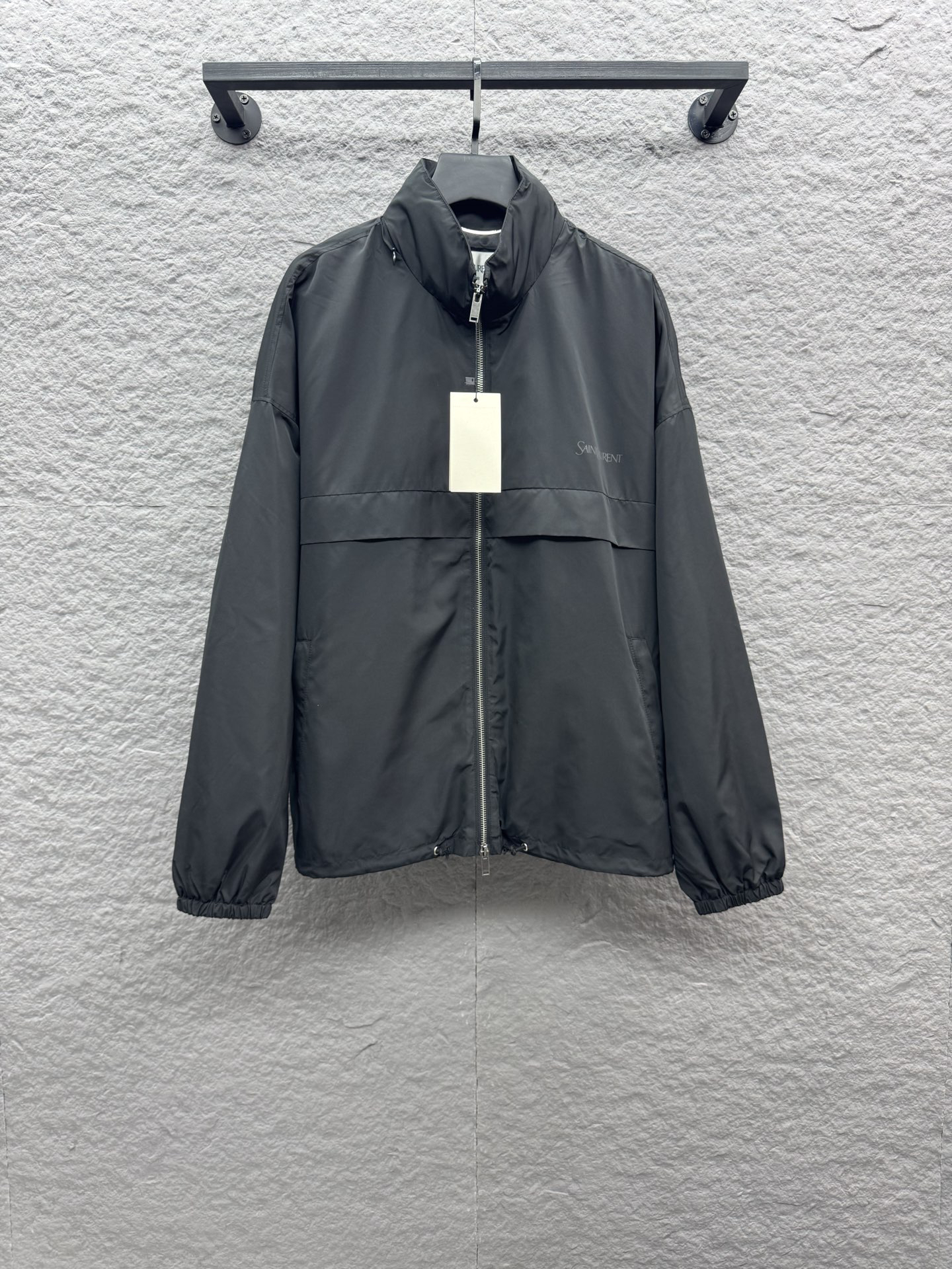 サンローラン「Saint Laurent」モノグラム プリント フーディッドジャケット