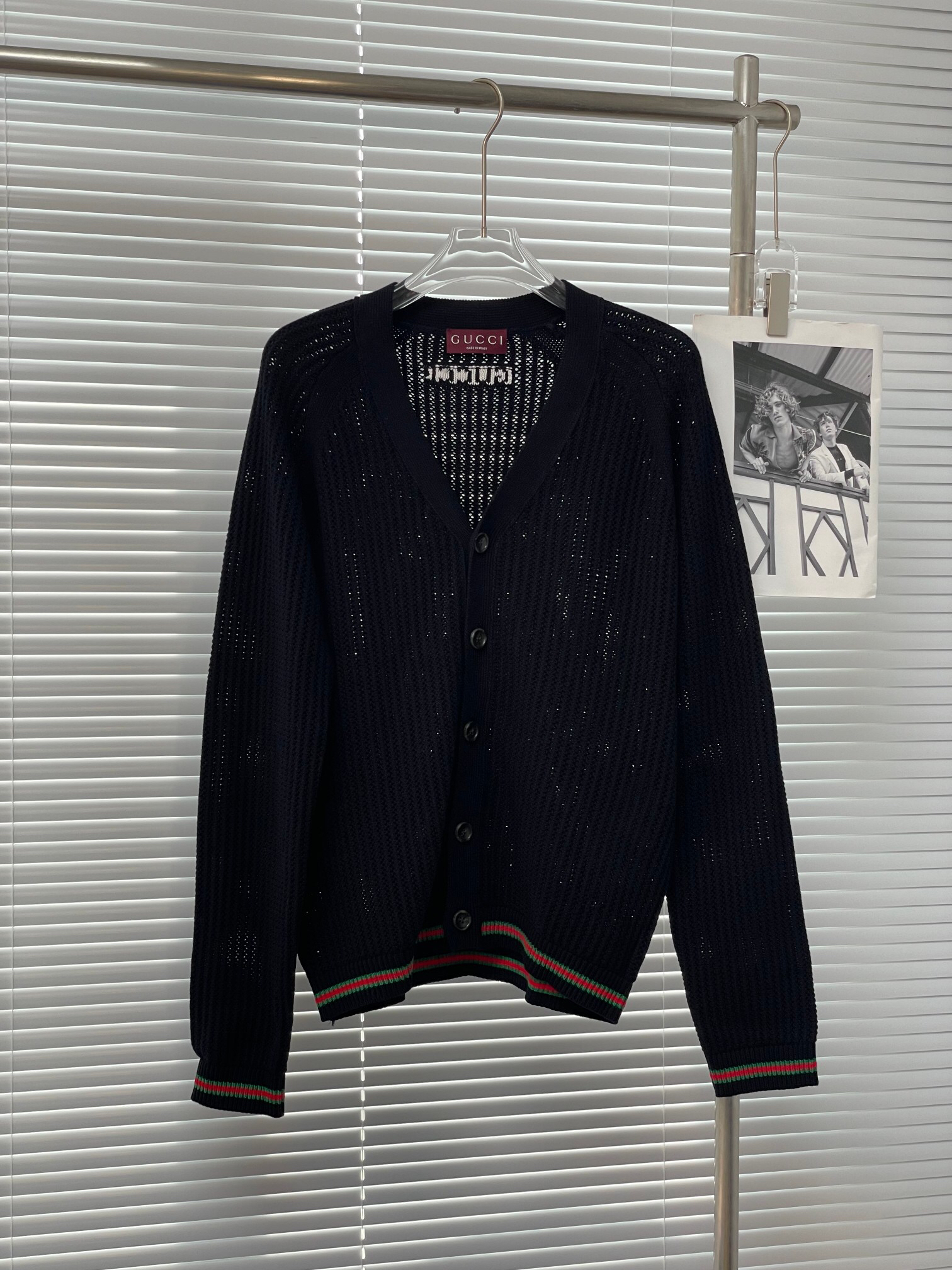 グッチ「Gucci」 Jackie Web ニットカーディガン