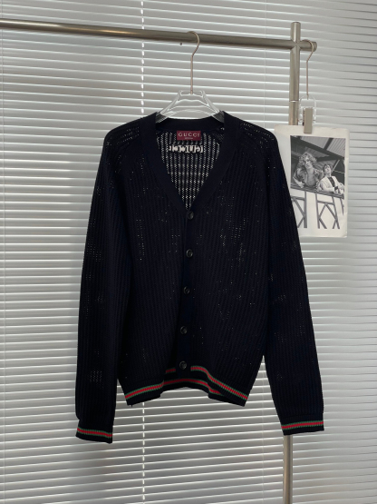 グッチ「Gucci」 Jackie Web ニットカーディガン