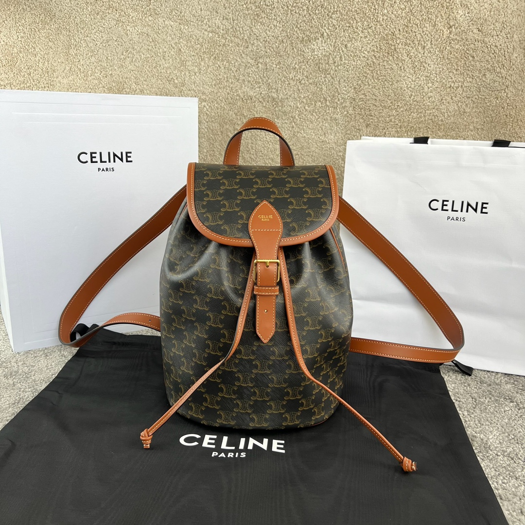 セリーヌ「Celine」FOLCO TRIOMPHE CANVASバックパック