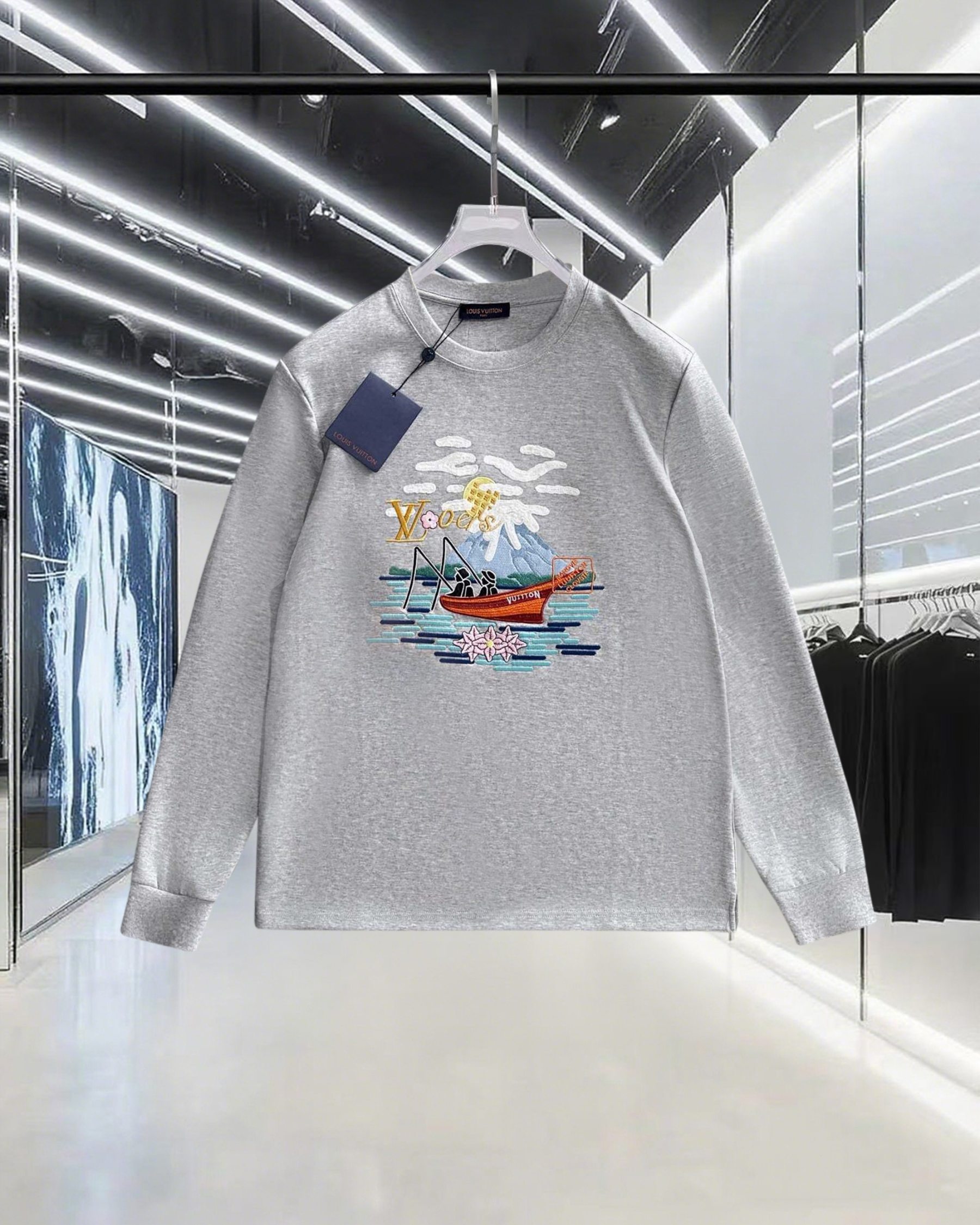 ルイ・ヴィトン「Louis Vuitton」2025秋冬 エンブロイダード ロゴ スウェットシャツ