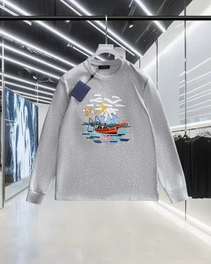 ルイ・ヴィトン「Louis Vuitton」2025秋冬 エンブロイダード ロゴ スウェットシャツ