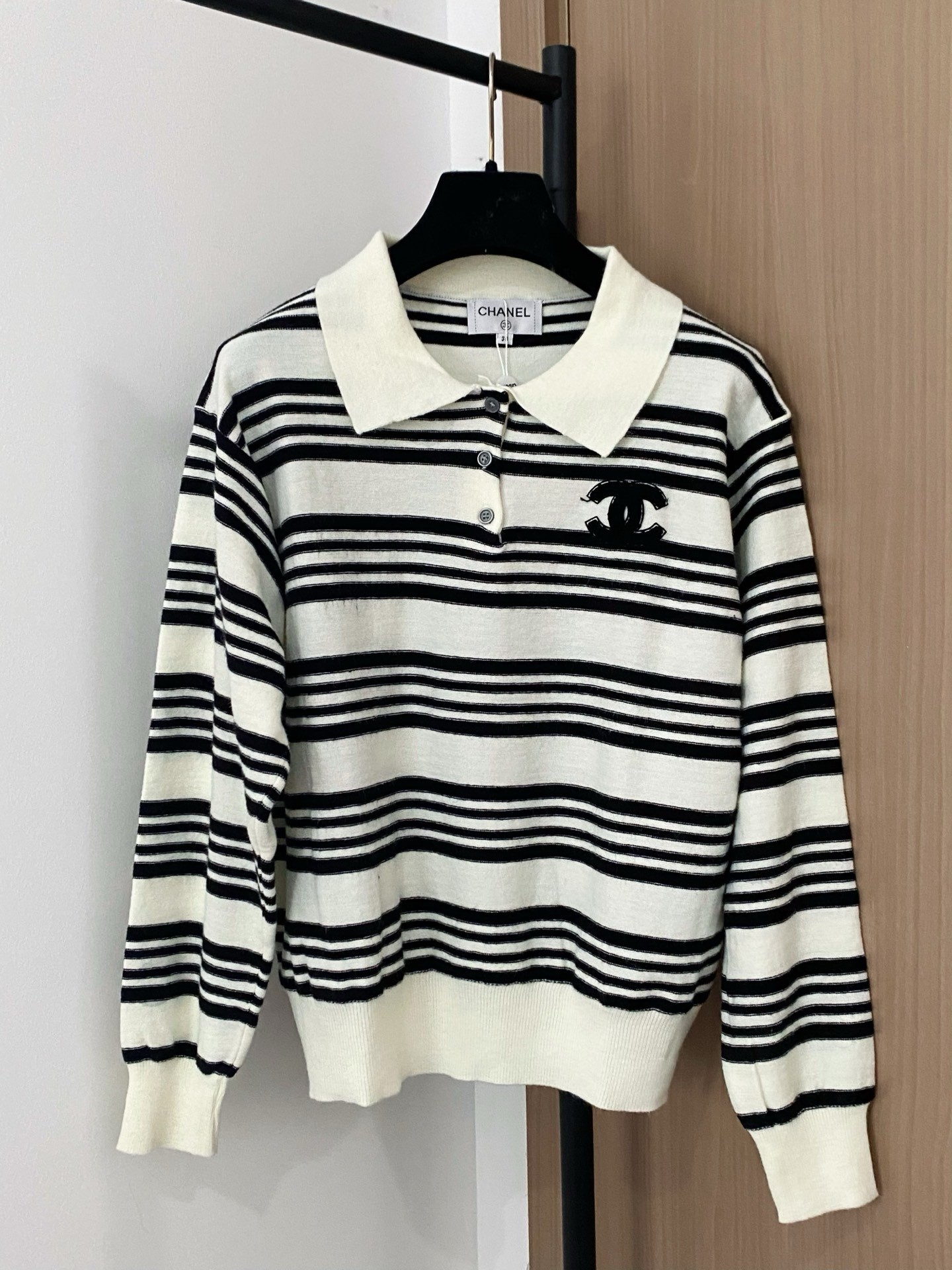 シャネル「Chanel」ストライプ カラー ニット セーター