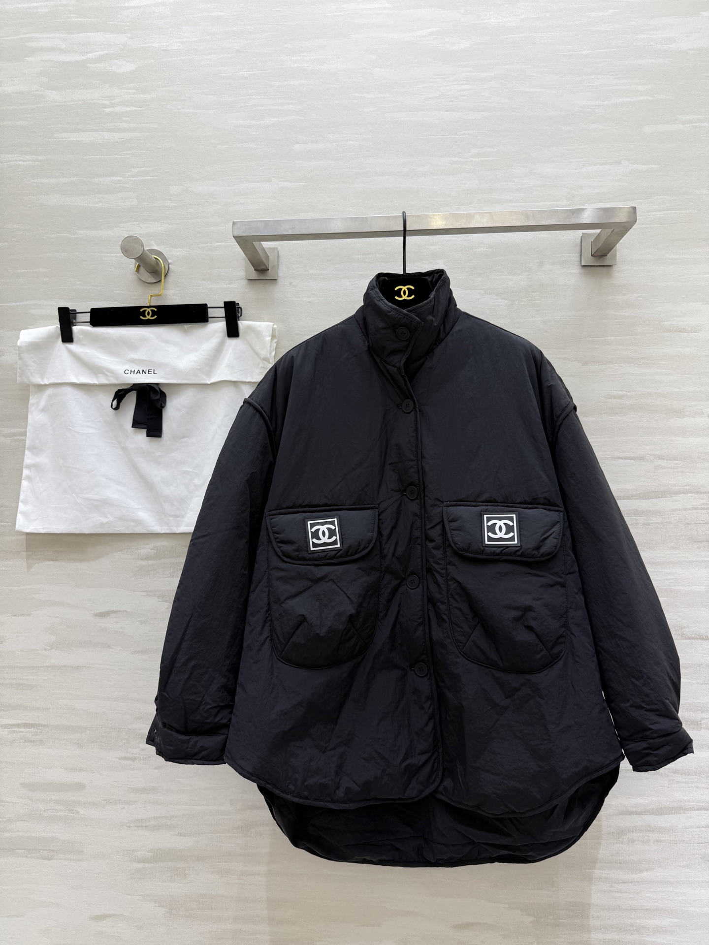 シャネル「Chanel」ヴィンテージ スタンドカラー キルトド ジャケット