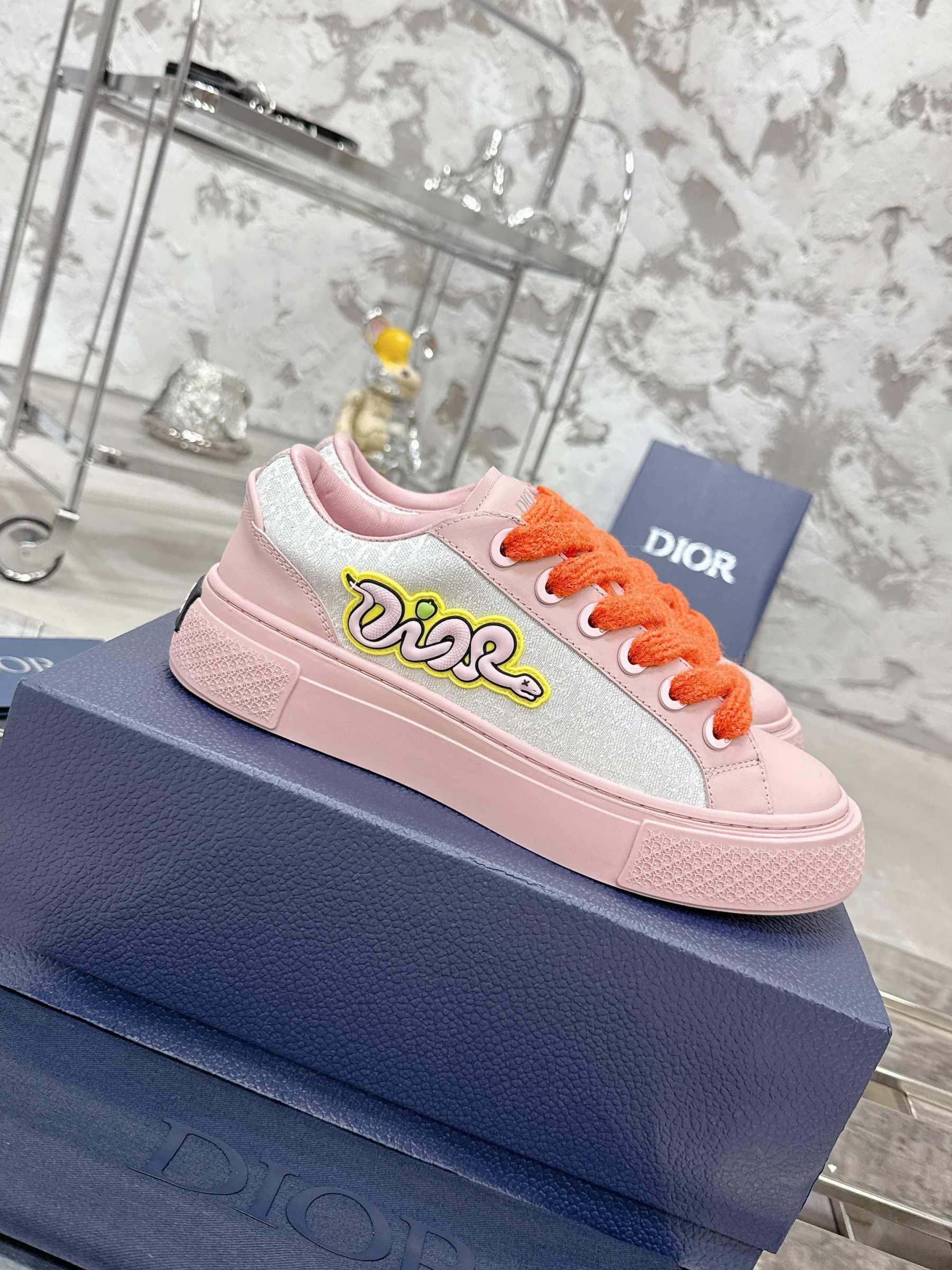 ディオール「Dior」B33 スネークイヤー カップル スニーカー 限定モデル