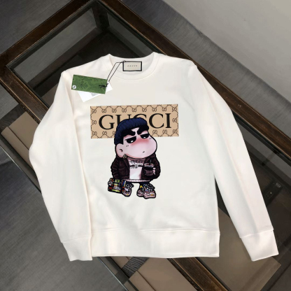グッチ「Gucci」ユニセックス デジタルプリント ラウンドネック スウェットシャツ