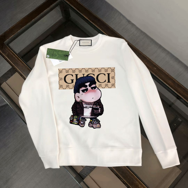 グッチ「Gucci」ユニセックス デジタルプリント ラウンドネック スウェットシャツ