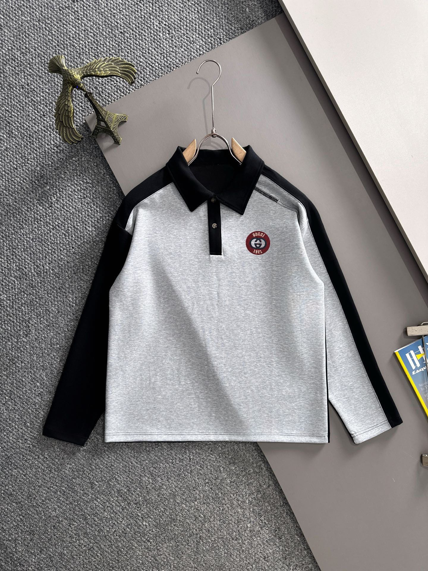 グッチ「Gucci」ロゴデザイン ハイネック ジップアップ スウェットシャツ