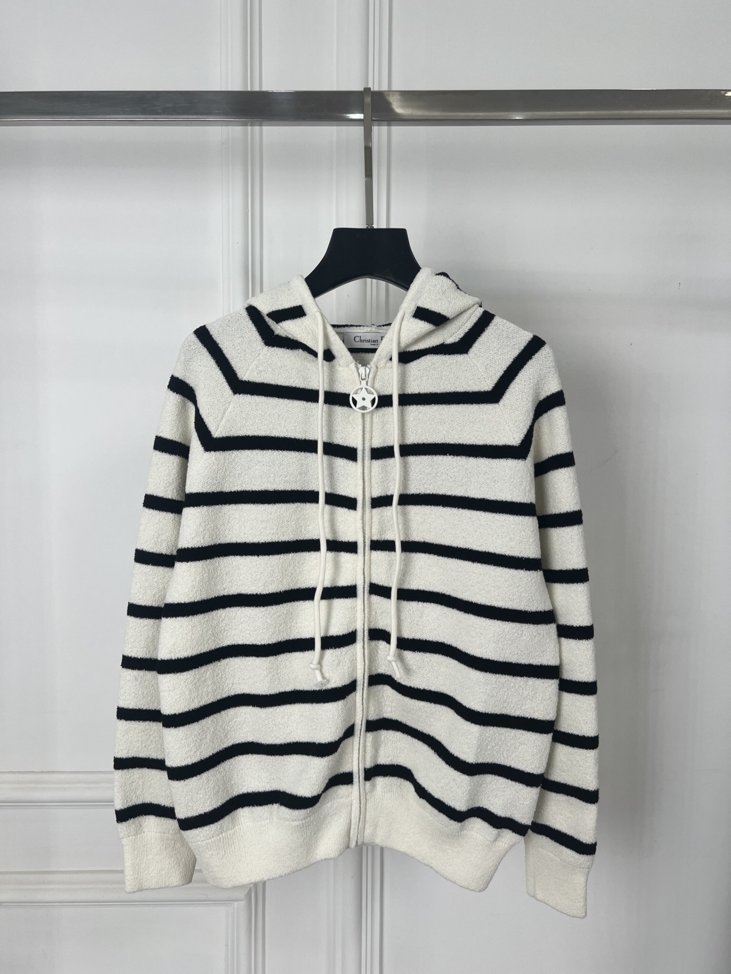 ディオール「Dior」フード付きジップニットカーディガン