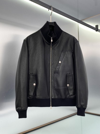 エルメス「Hermès」 ヴェリーヌ カルフスキン アーカイブ スタンドカラー メンズ ジャケット