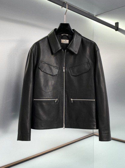 エルメス「Hermès」アイコニック レザー ライダー ジャケット 