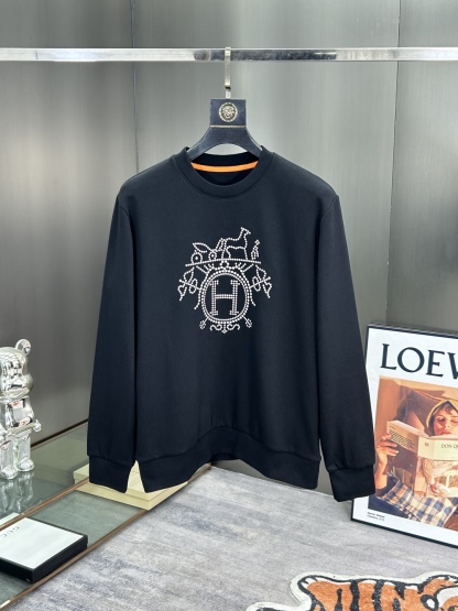 エルメス「Hermès」オートン/ウィンター キャリッジ "H" エンブロイダリー スウェットシャツ