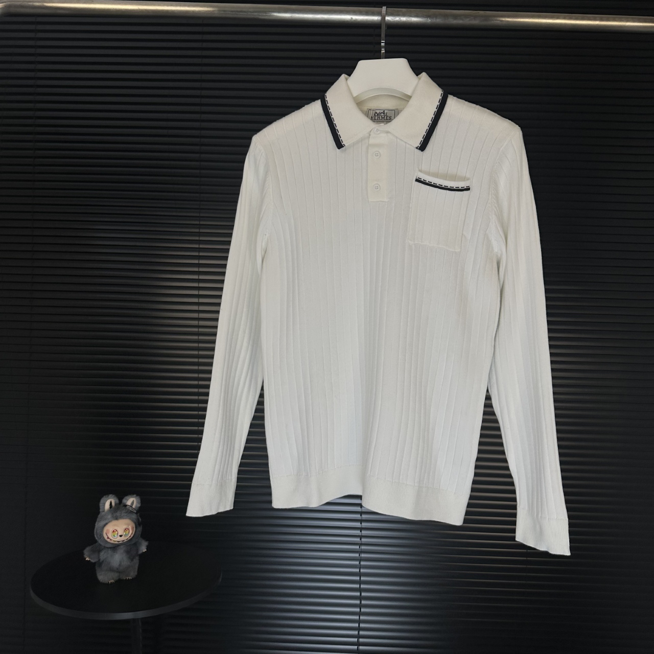 エルメス「Hermès」2025 オートン/ウィンター コントラストカラー ポロシャツ