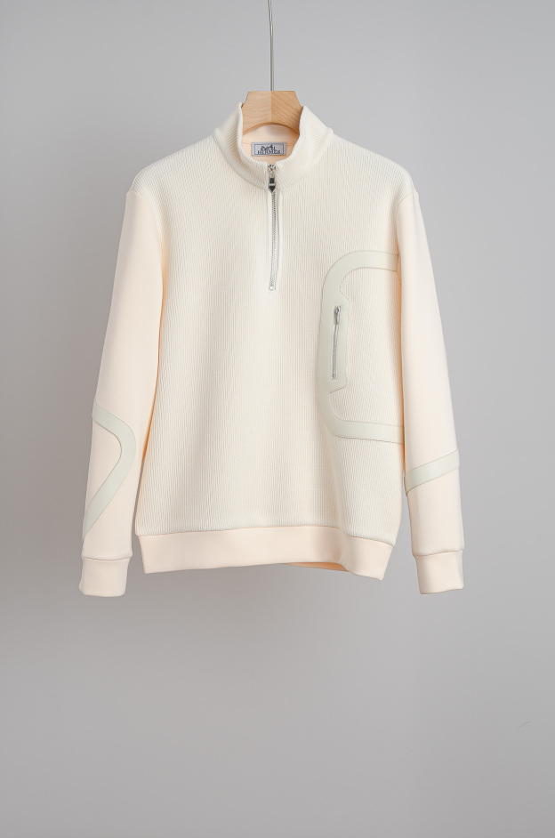 エルメス「Hermès」2025 秋冬 スタンドカラー ジップ ニット