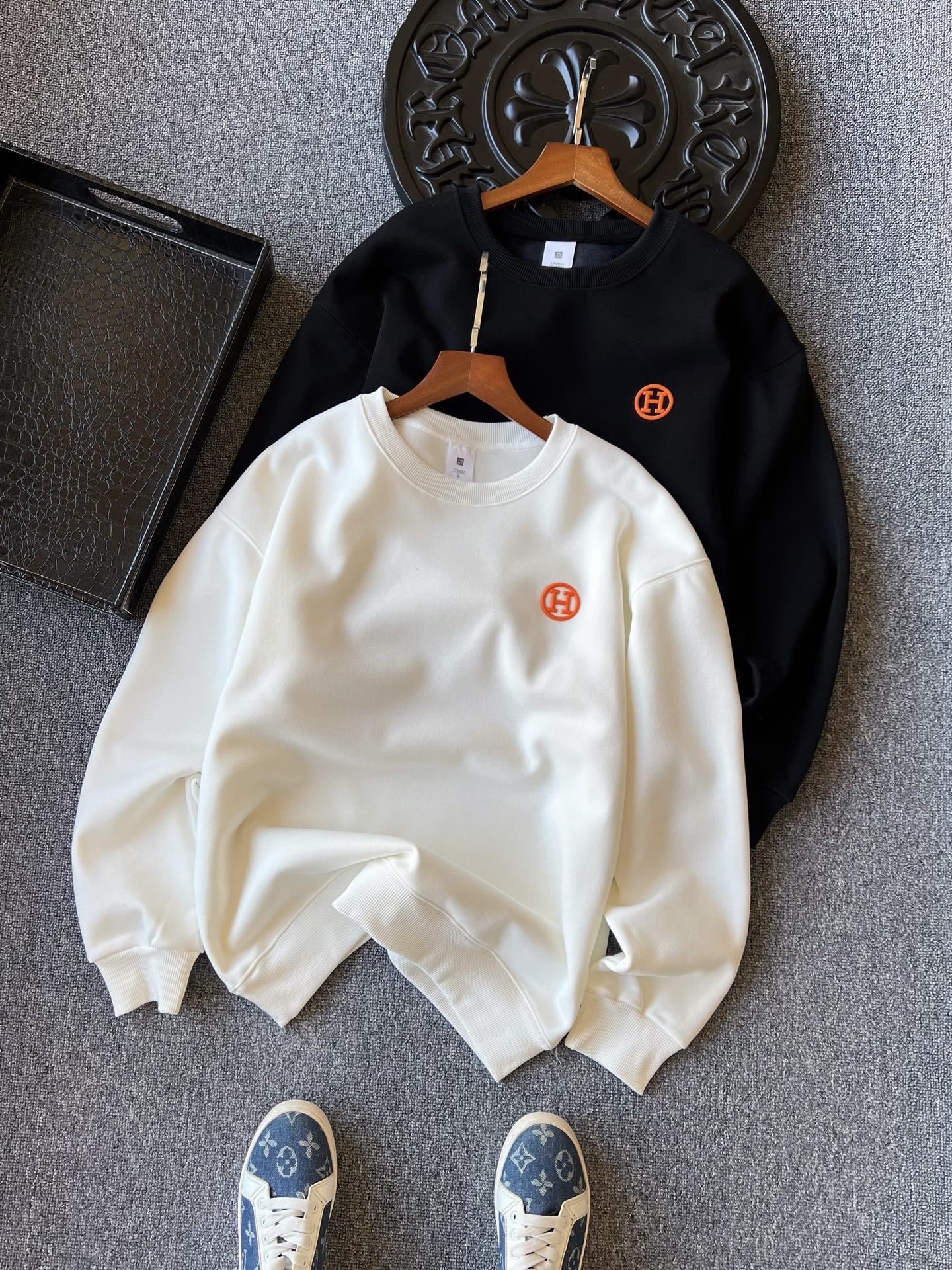 エルメス「Hermès」 オーリー フリース 裏起毛 スウェットシャツ