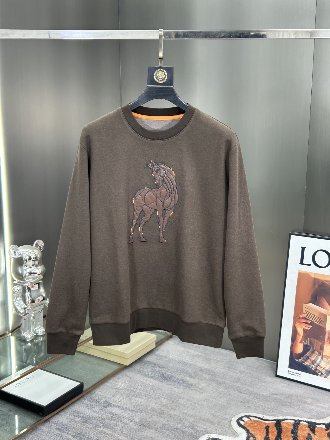 エルメス「Hermès」ウールブレンド クルーネック スウェットシャツ