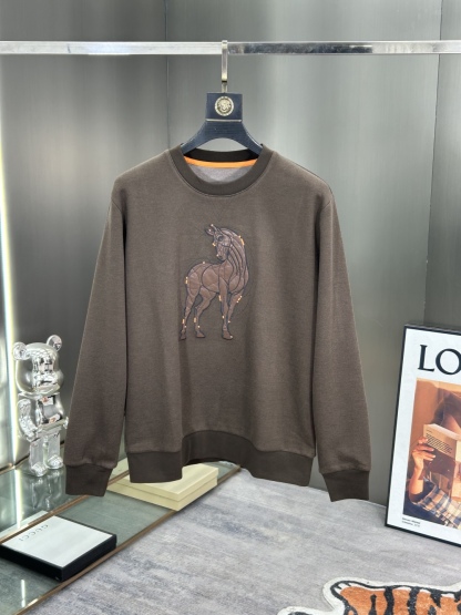 エルメス「Hermès」ウールブレンド クルーネック スウェットシャツ