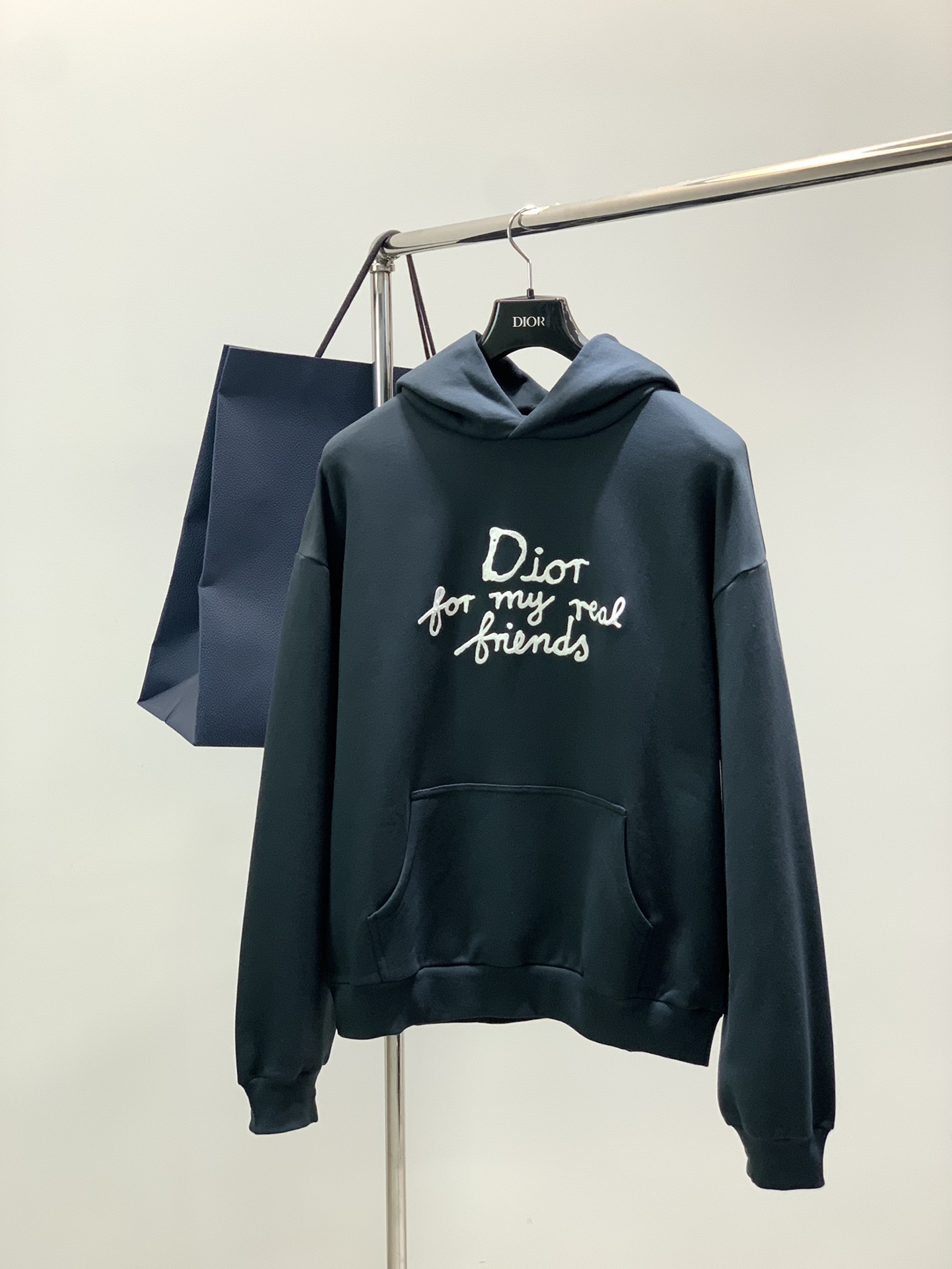 ディオール「Dior」刺繍ロゴ フーデッド スウェットシャツ