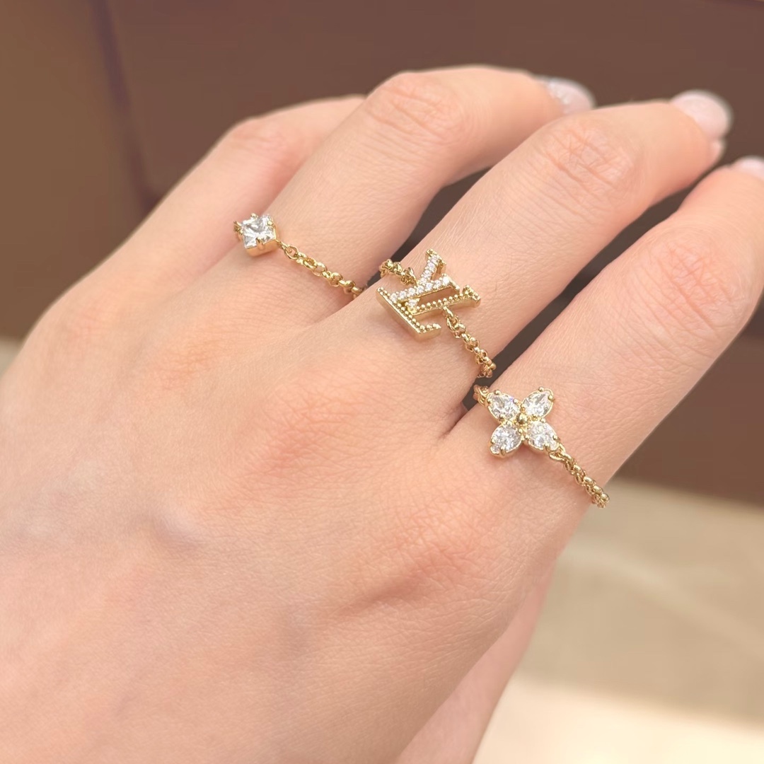 ルイ・ヴィトン「Louis Vuitton」Diamonds モノグラムフラワーモチーフ リング