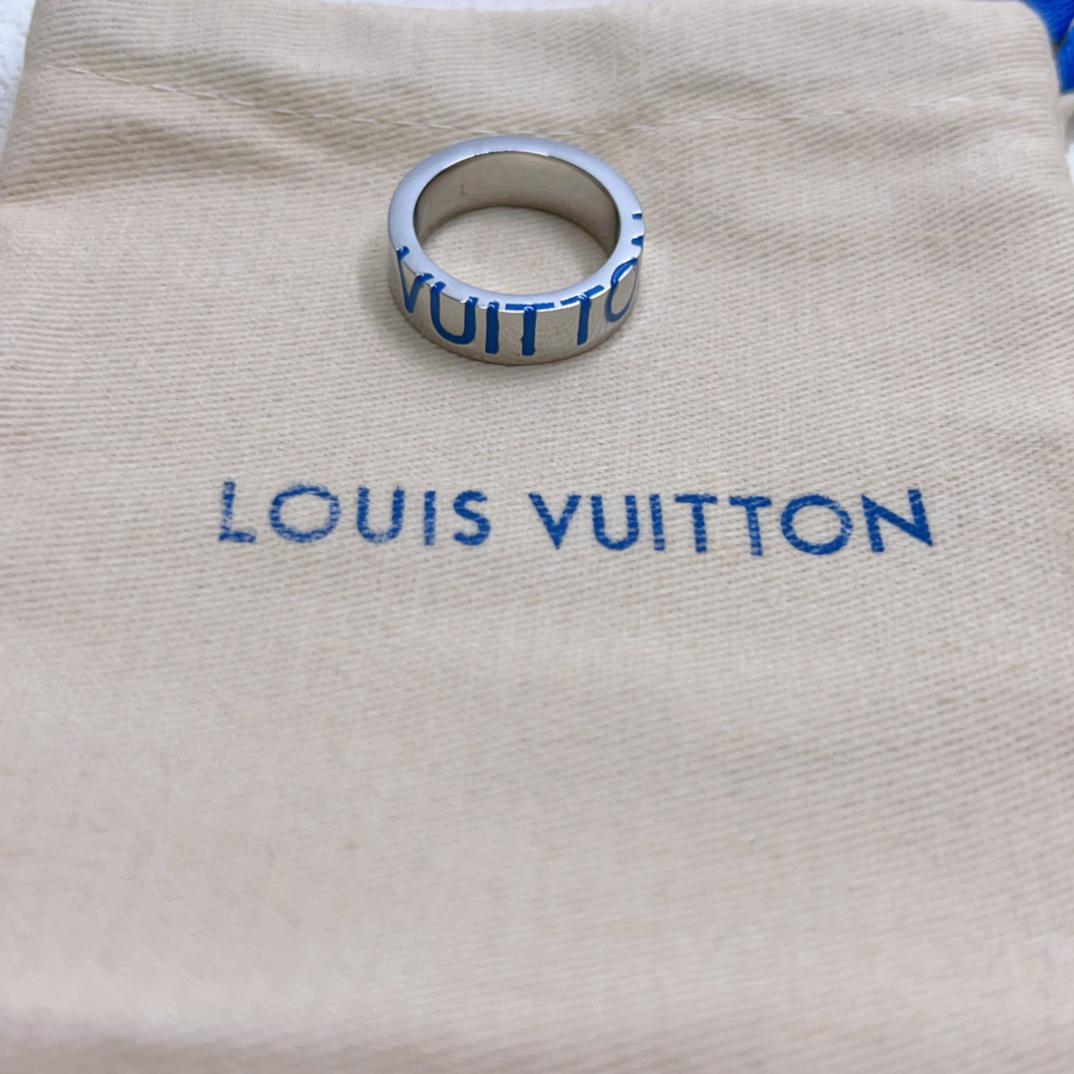 ルイ・ヴィトン「Louis Vuitton」Monogram エナメル サイン リング