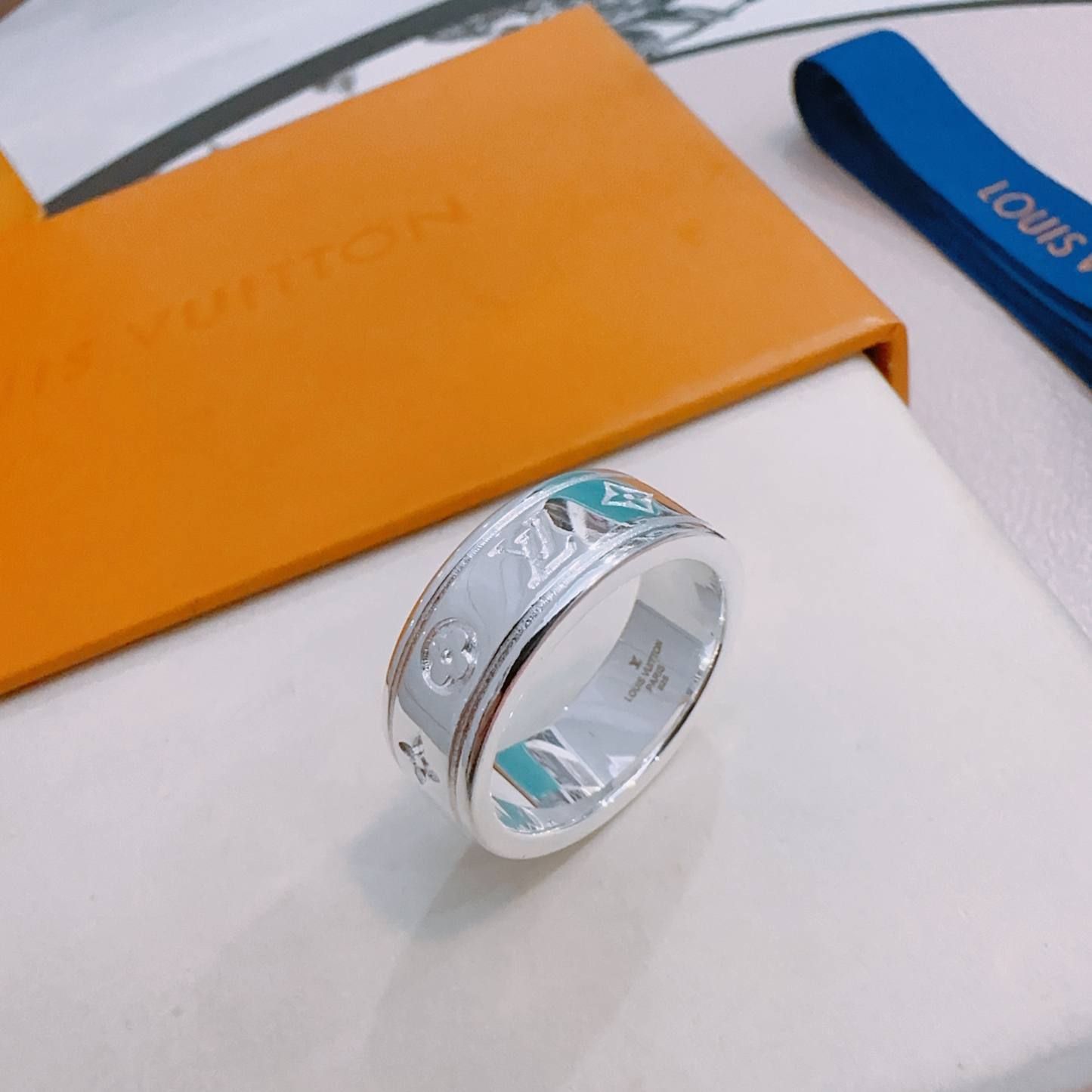 ルイ・ヴィトン「Louis Vuitton」Mosaic Chain リング