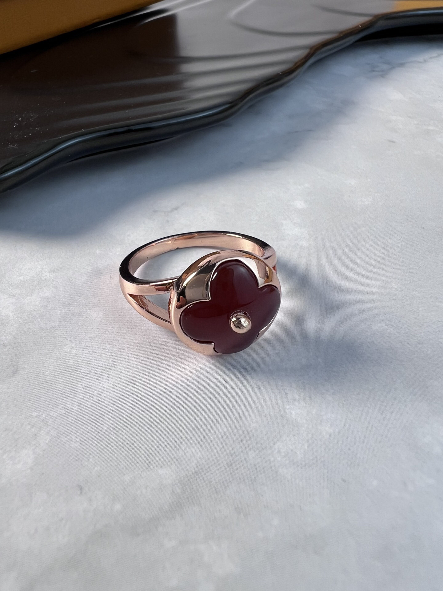 クロムハーツ (Chrome Hearts)クロム ハーツ アンティーク ピンク ダイヤモンド クロス リング