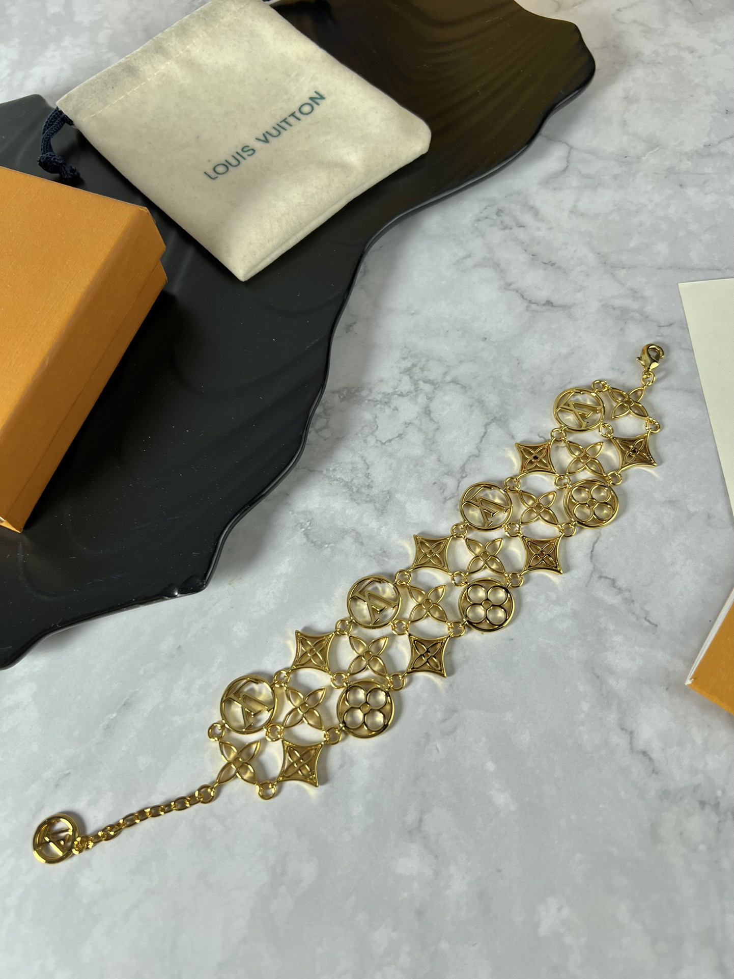 ルイ・ヴィトン「Louis Vuitton」Empreinte デュアルチェーンブレスレット