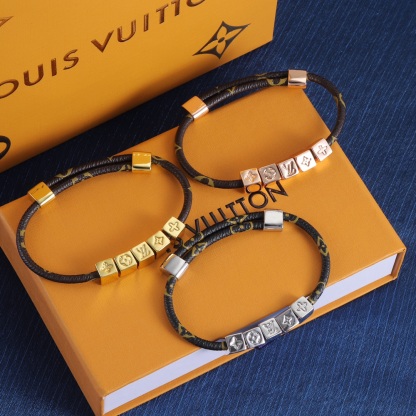 ルイ・ヴィトン「Louis Vuitton」Monogram レザー ブレスレット