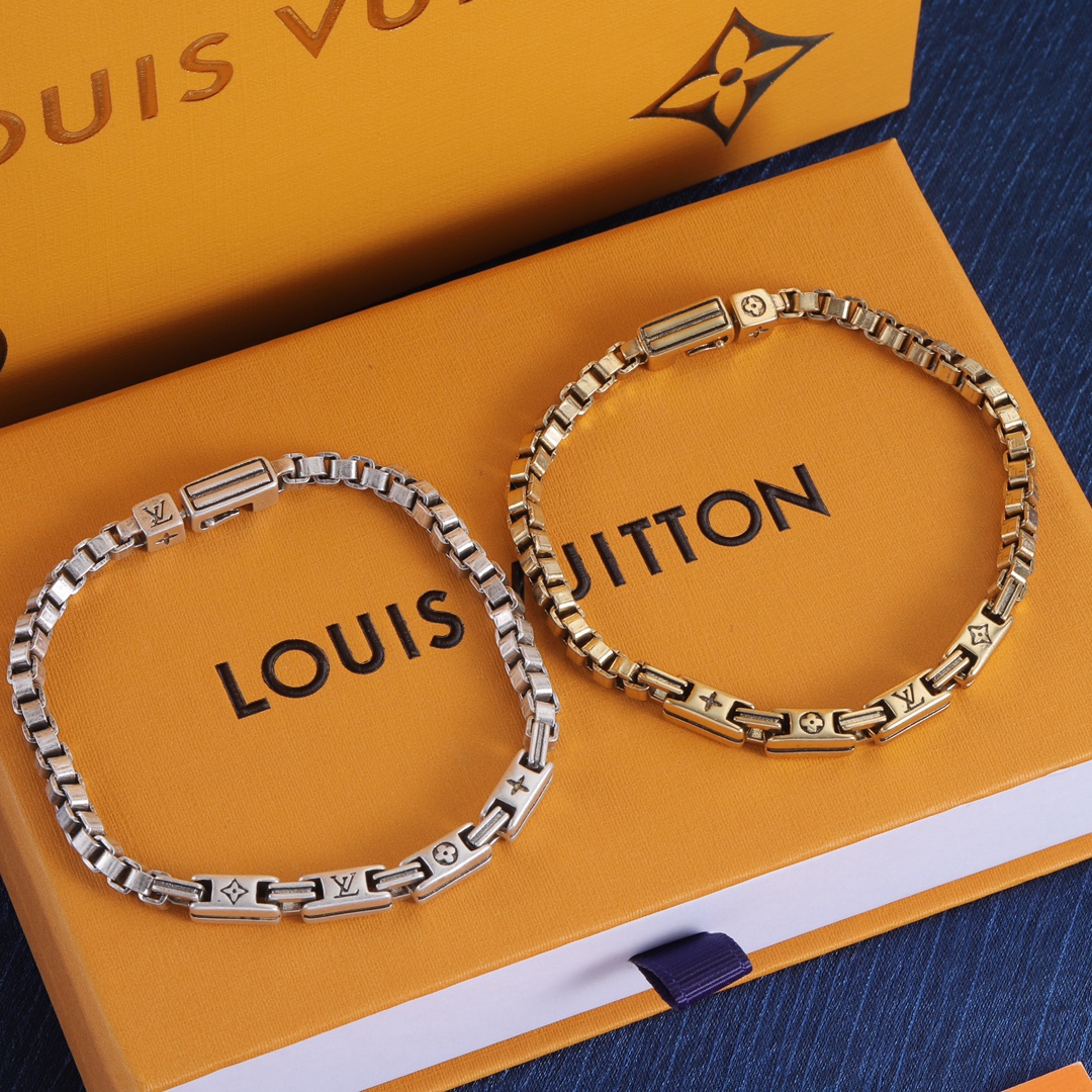 ルイ・ヴィトン「Louis Vuitton」Volt Curb Chain Small Bracelet