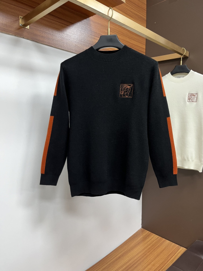エルメス「Hermès」秋冬メンズクルーネックセーター ストライプ柄