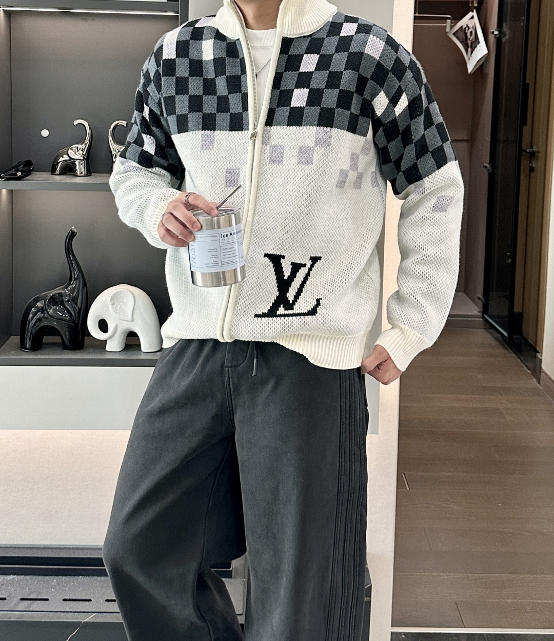 ルイ・ヴィトン「Louis Vuitton」カシミア&ウール混紡 高密度ニット ニット