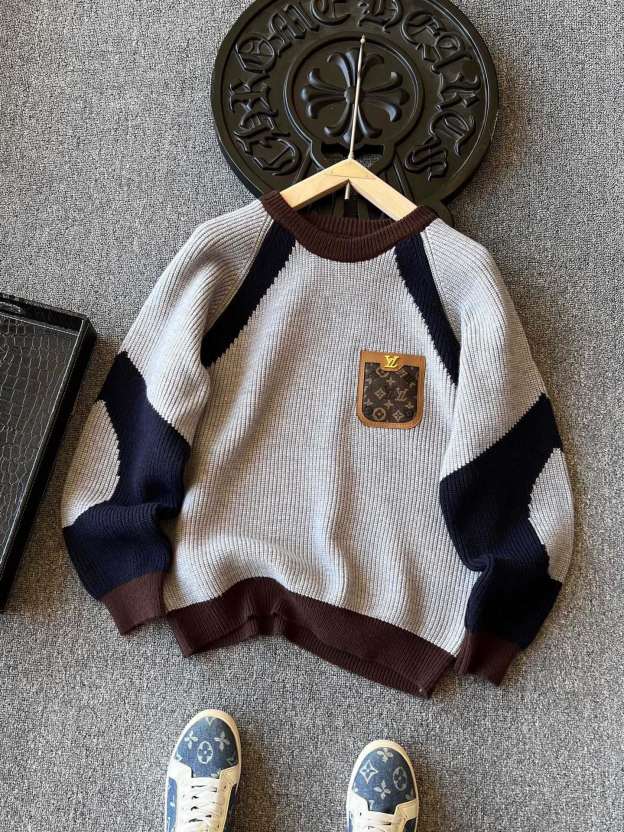 ルイ・ヴィトン「Louis Vuitton」メリノウール カラーストライプ セーター