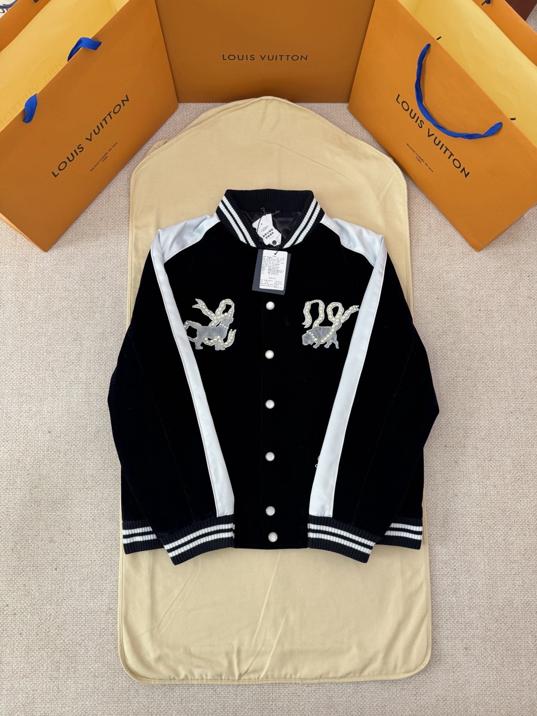 ルイ・ヴィトン「Louis Vuitton」シルクベルベット ペアルック バレージャケット